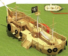 煙臺XS-HT-MZ0009高檔木質海盜船系列
